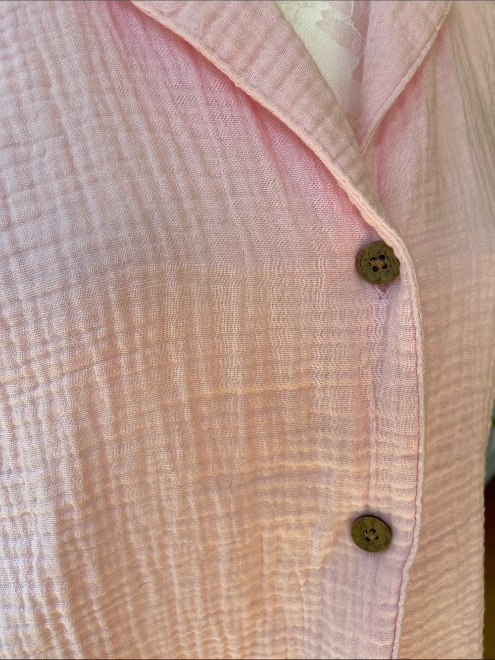 beachlunchlounge Lexi Gauze Top in Pale Pink